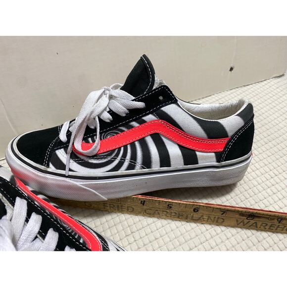 Vans Style 36 Swirl Black Coral Mens Skating Sneakers 6M Mens 7.5M Women's - Picture 2 of 11